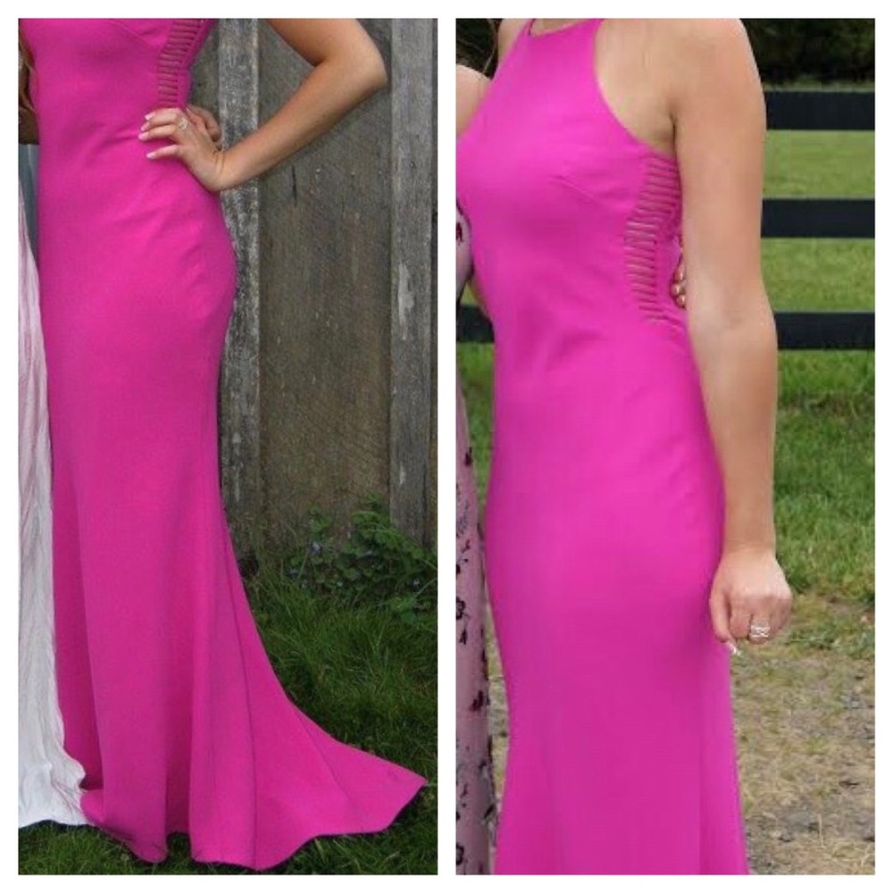 Calvin Klein Long Formal Hot Pink Dress